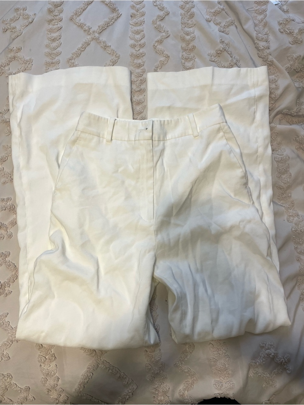 H&M White Women's Tailored Trousers